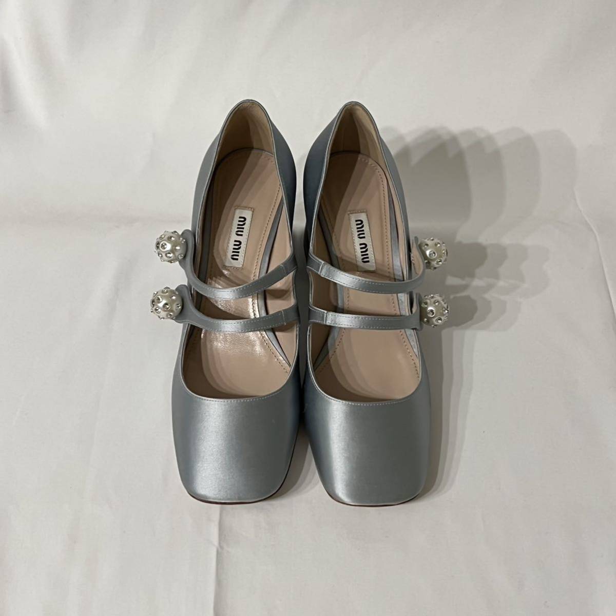 MIUMIU 可愛い ミュウミュウ ストラップ サンダル パンプス クリスタル  