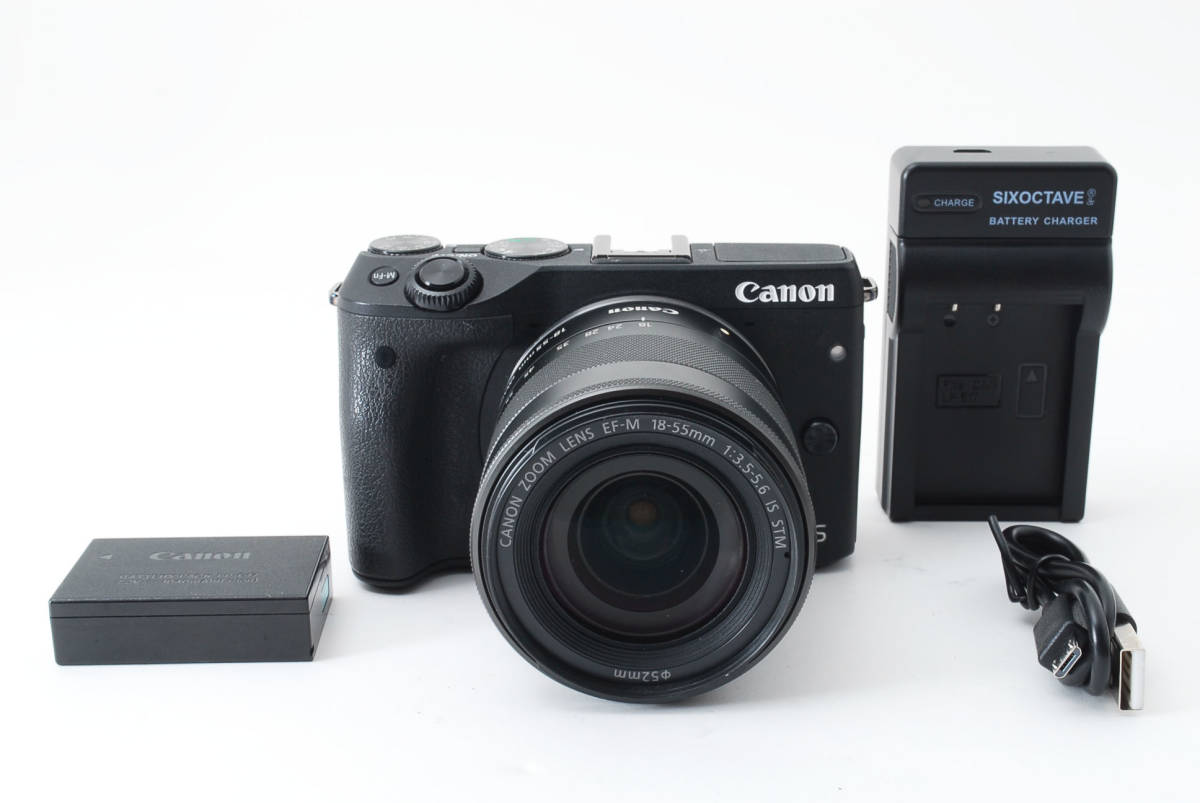 Canon キャノン EOS M3 EF-M 18-55mm Black ブラック ミラーレス一眼