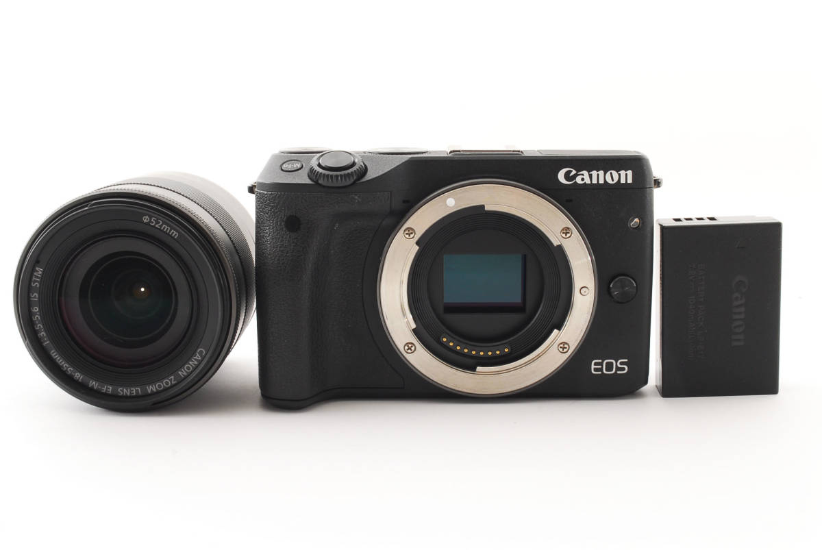 Canon キャノン EOS M3 EF-M 18-55mm Black ブラック ミラーレス一眼
