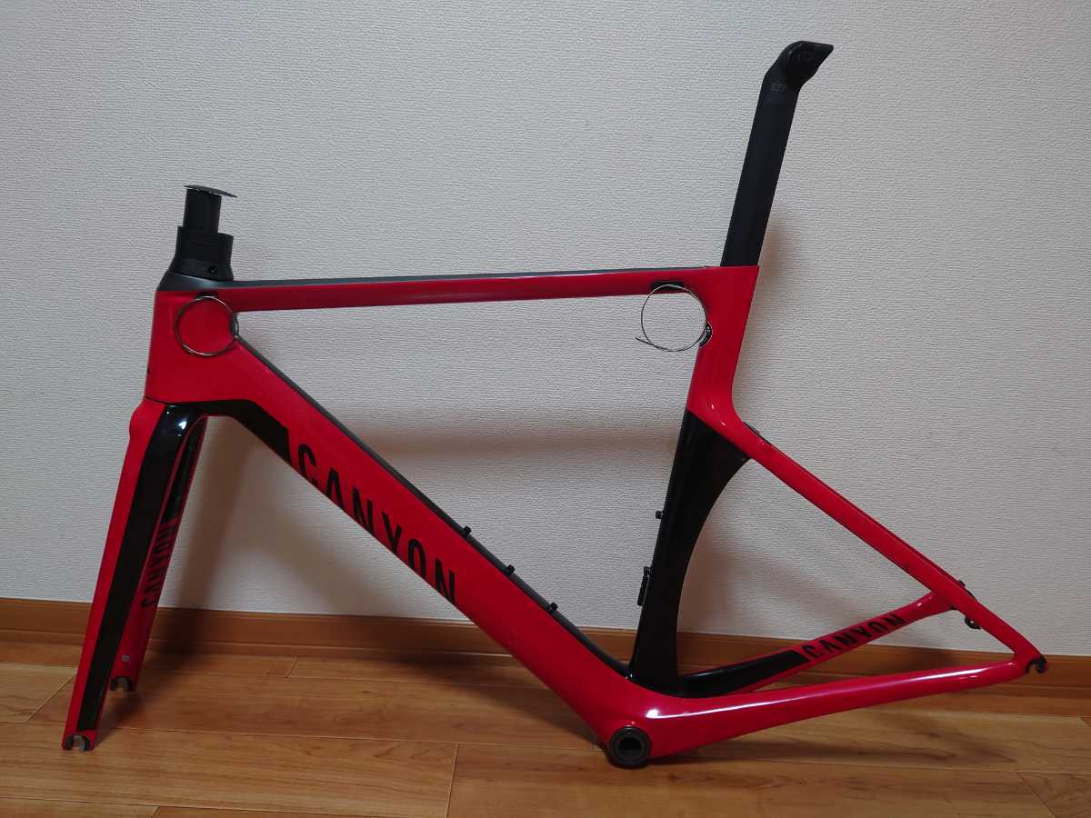 極美品 CANYON キャニオン AEROAD CF SLX8.0 フレームセット チェリー 