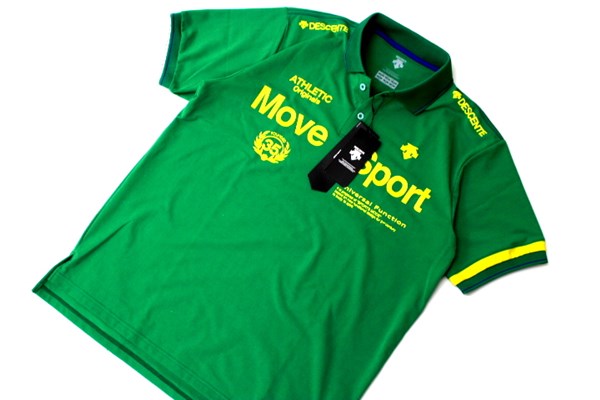 ★デサント MOVE SPORT ポロシャツ 緑[DAT4502-GRN-XO]一 二