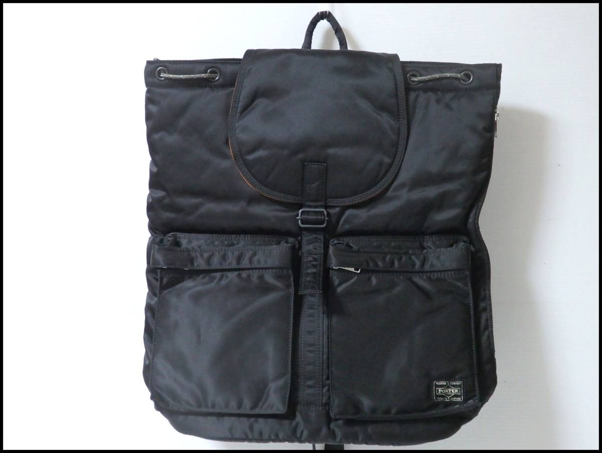 ＜本物 未使用品 PORTER ポーター リュックサック タンカー 黒＞4.7.9　☆定形外発送OK☆　710円