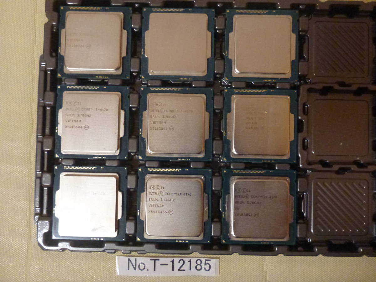 管理番号 T-12185 / INTEL / CPU / Core i3-4170 / LGA1150 / 9個セット / BIOS起動確認