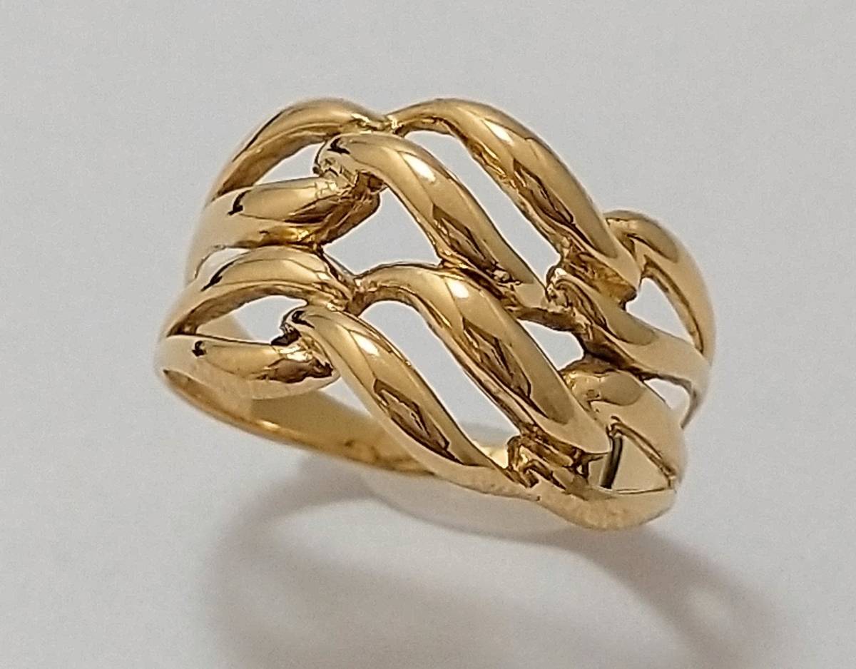 K18 約7号 約2.6g デザイン リング 店舗受取可