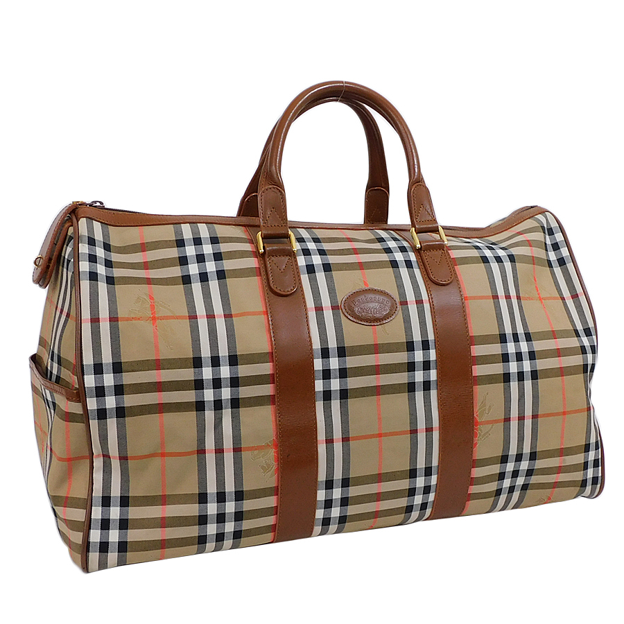 【新春特別価格】Burberrys バーバリー ボストンバッグ ノバチェック Burberrys バーバリー ノバチェック 2way レザー ボストンバッグ