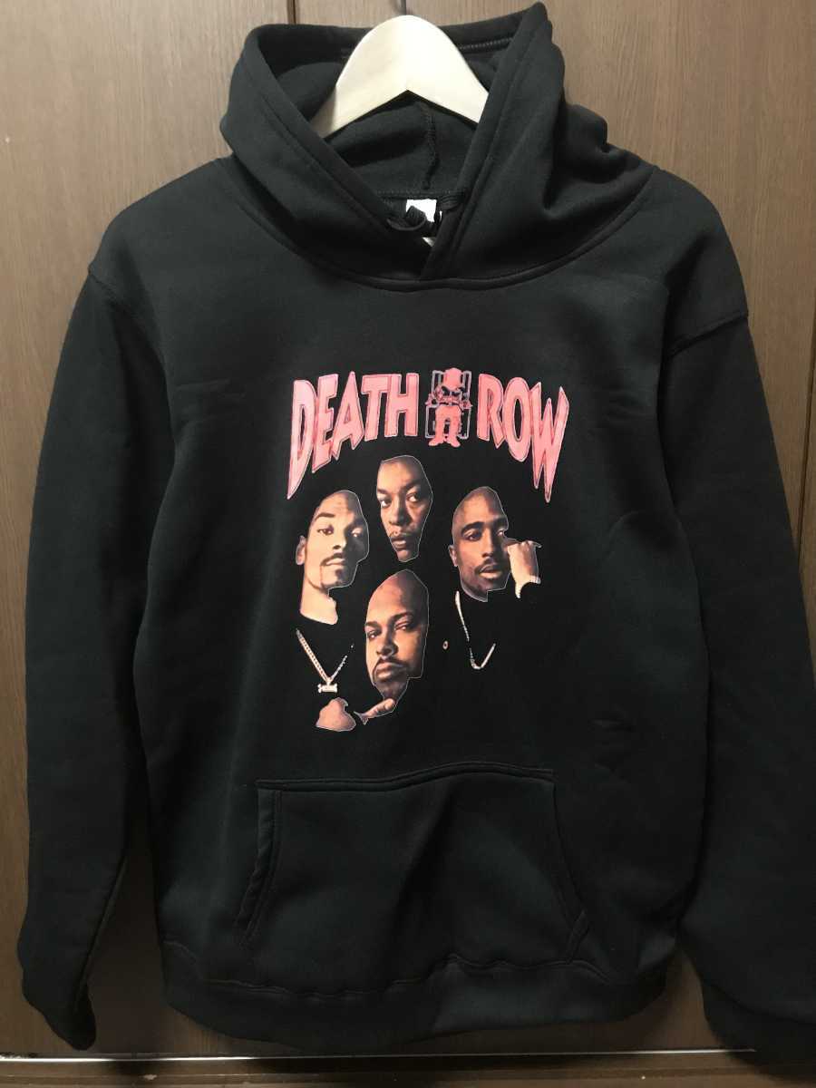 Death Row Records 2pac パーカー ヒップホップ XLフーディー Hooded death row westside snoop dogg black 黒色 長袖 hiphop 送料無料