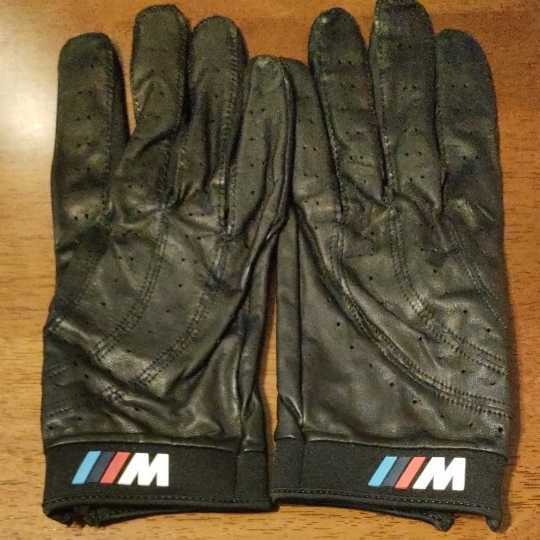 BMW Mドライビンググローブ サイドファスナー カレッタ レザー Lサイズ 試着のみ