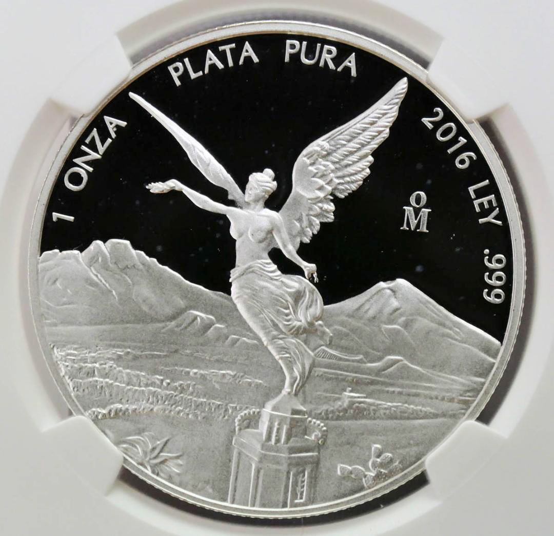 2016 メキシコ リベルタード銀貨 1oz NGC MS 70 純銀 2016W Burnished