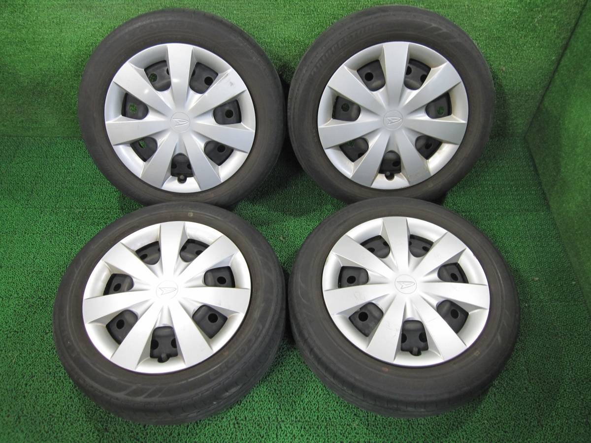 赤字超特価，限定SALE 軽自動車に ブリヂストン エコピア EP150 2014 155/65R14 鉄ホイール付 ダイハツ純正キャップ付 売切(ラジアルタイヤ)｜売買されたオークション情報、yahooの商品情報をアーカイブ公開 - オークフ 4穴