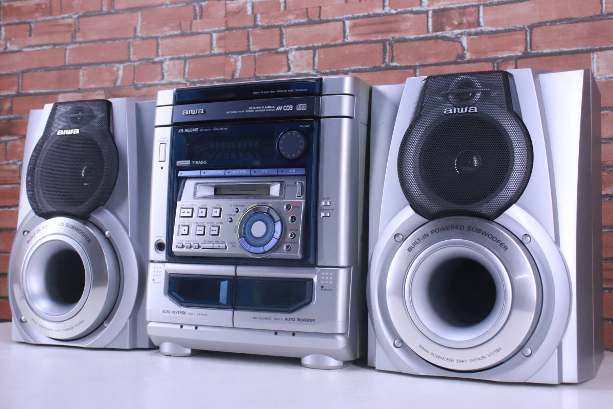 ミニコンポ アイワ MD/CDステレオシステム CX-NHG5MD aiwa ジャンク品 ミニコンポ アイワ MD/CDステレオシステム CX-NHG5MD aiwa ジャンク品