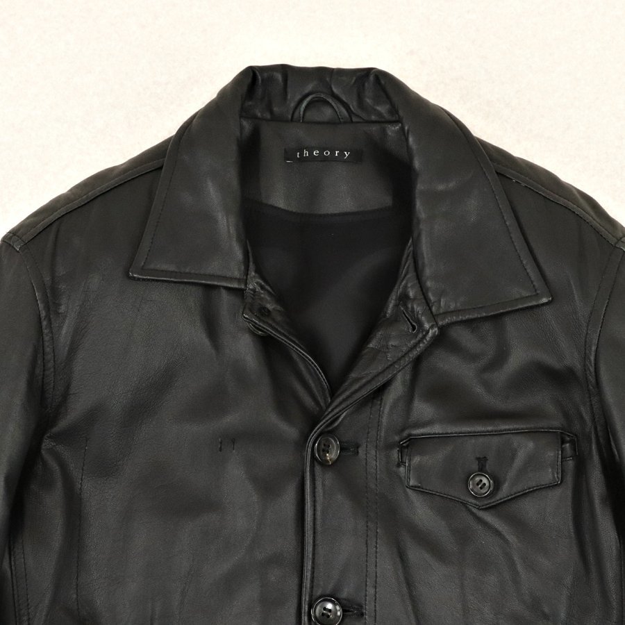 相場価格￥120，000- 美品 theory セオリー 上質 羊革 ラムレザー 中綿