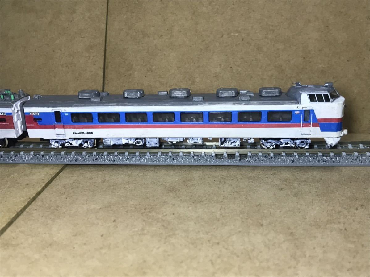 ジャンク】TOMIX製 485系 特急かもしか 3両編成 ☆加工品 ※旧製品(