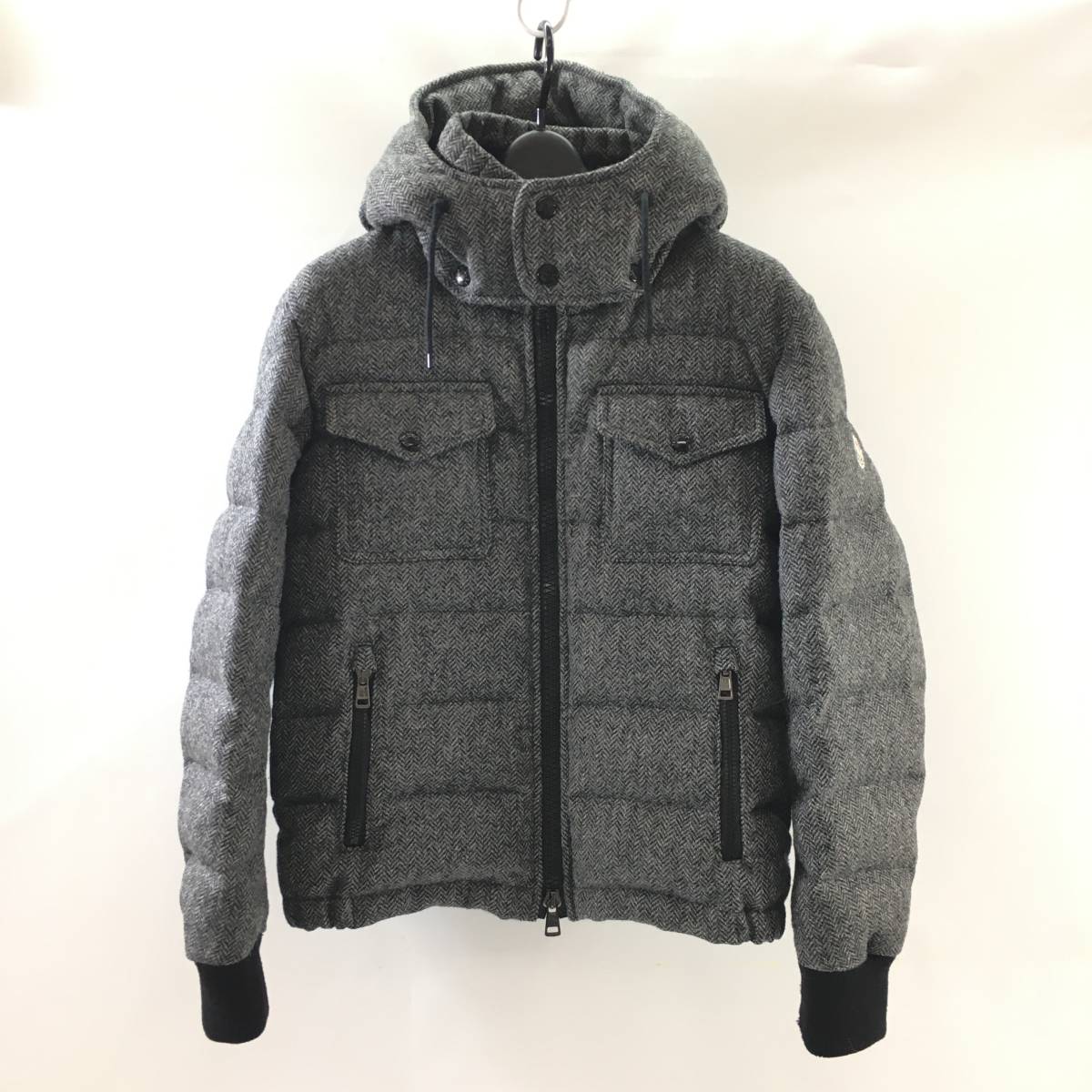 10600)【1円スタート】 MONCLER FLORIAN 4192700 ヘリンボーンウール 