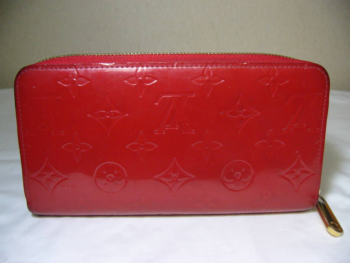 LOUIS VUITTON ポムダムール レッド ストライプ 長財布 1円〜 LOUIS 