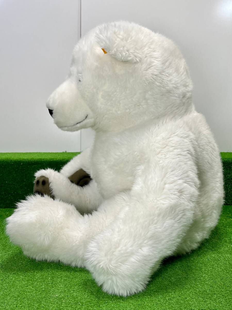△6-140 シュタイフ ホッキョクグマ アルコ 約60cm ソフトタイプ 特大