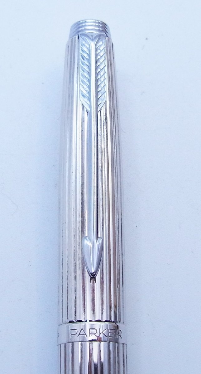 PARKER パーカー☆万年筆 ペン先：585 14K シルバー色☆筆記確認済☆美