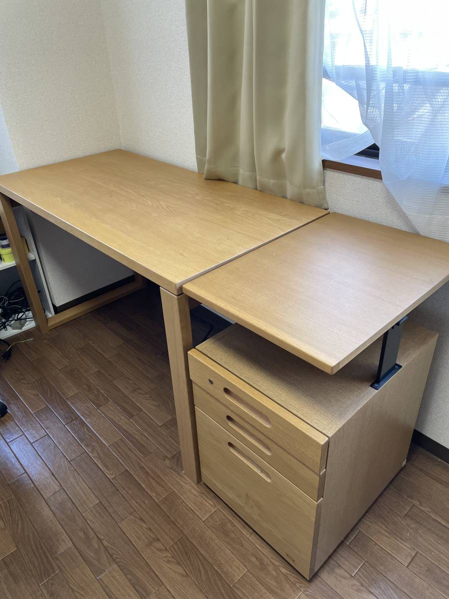 浜本工芸 8000デスクユニット（学習机、書棚、ワゴン、椅子）セット i1