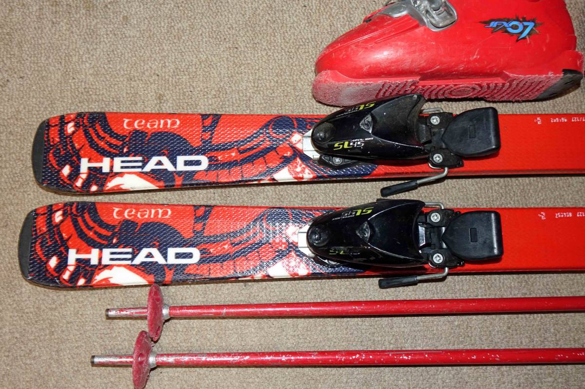 ジュニア向け　新品　未使用　ビンディング　チロリア 127cm ヘッド 子供用カービングスキー127cm ビンディングチロリア