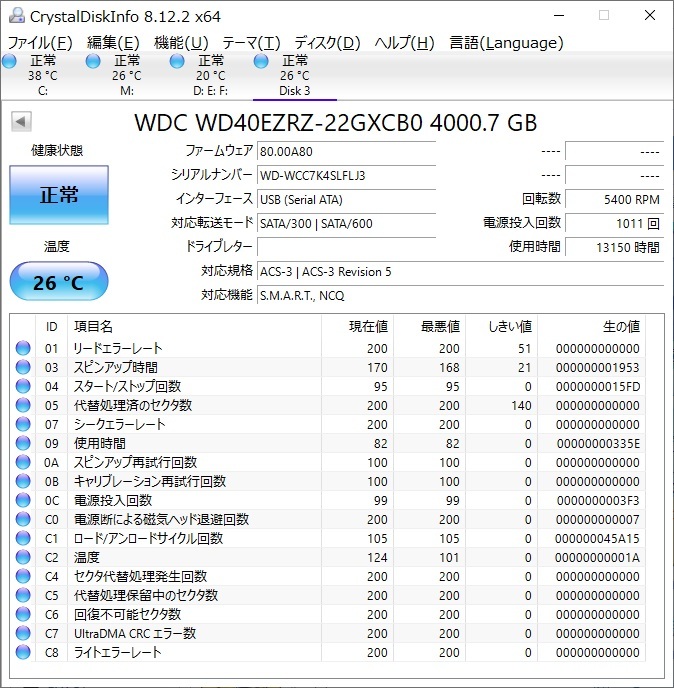WD 4TB (Blue) WD40EZRZ 2台セット [送料無料] 【公式通販】