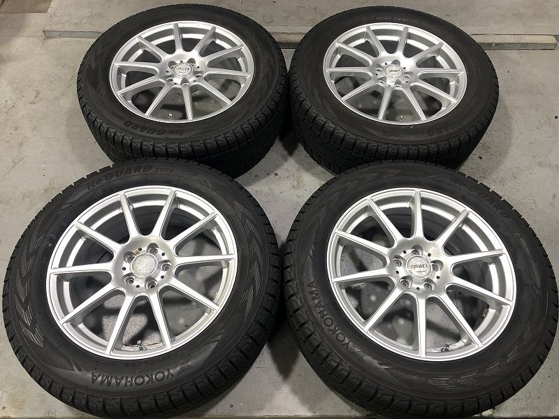 （4J123）Smart 17×7J 5穴 100 ＋ YOKOHAMA アイスガード G075 225/60R17 99Q 2017年 スタッドレス