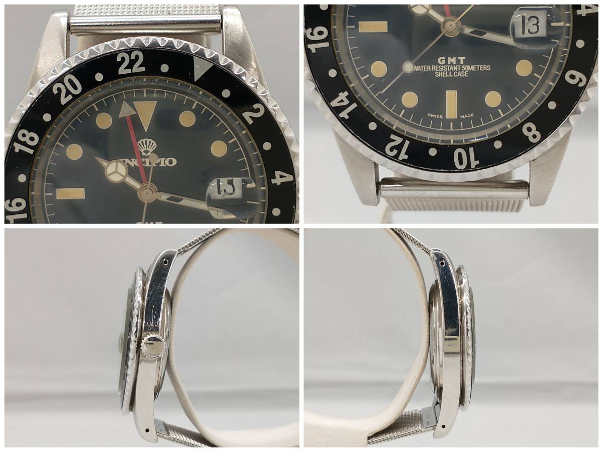 20000円スタート ジャンク INCIPIO インキピオ GMT A9500 自動巻 
