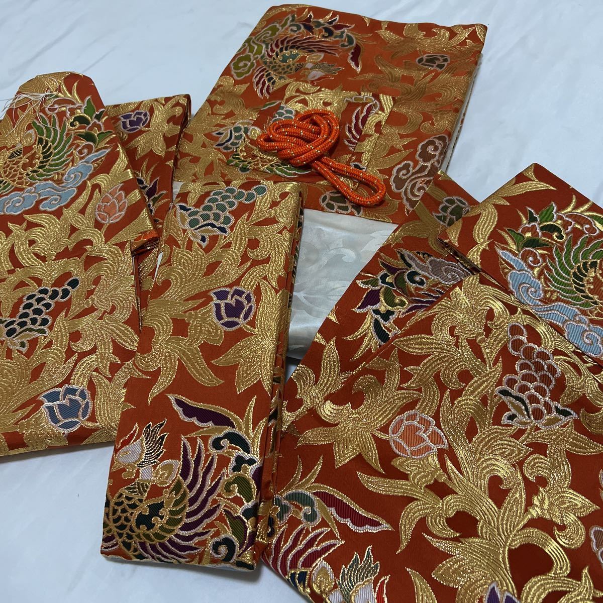 美品 曹洞宗【金襴九条袈裟】【座具】【帽子】 禅 法要 葬儀 仏具 僧侶 