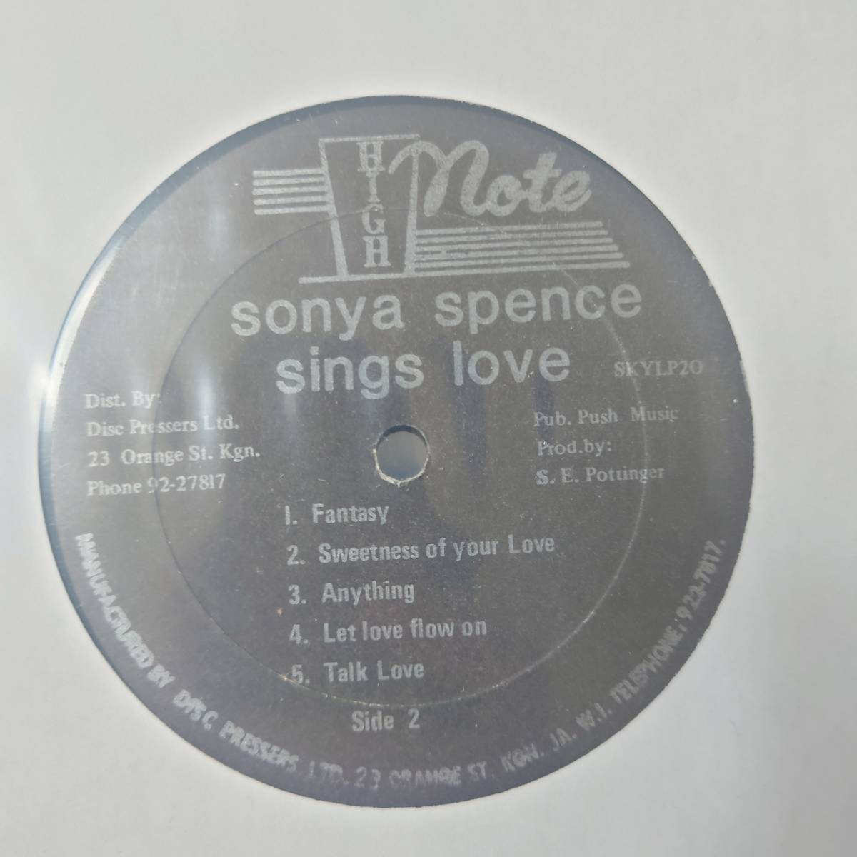 ☆レア☆ Sonya Spence - Sings Love // High Note LP / Lovers