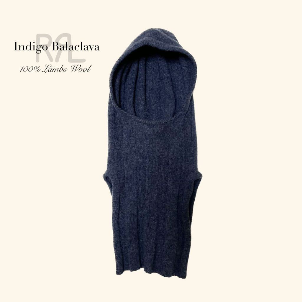 【希少】RRL “Balaclava” バラクラバ ウール 目出し帽 ニット ニット帽 キャップ 帽子 マフラー インディゴ Ralph Lauren ヴィンテージ