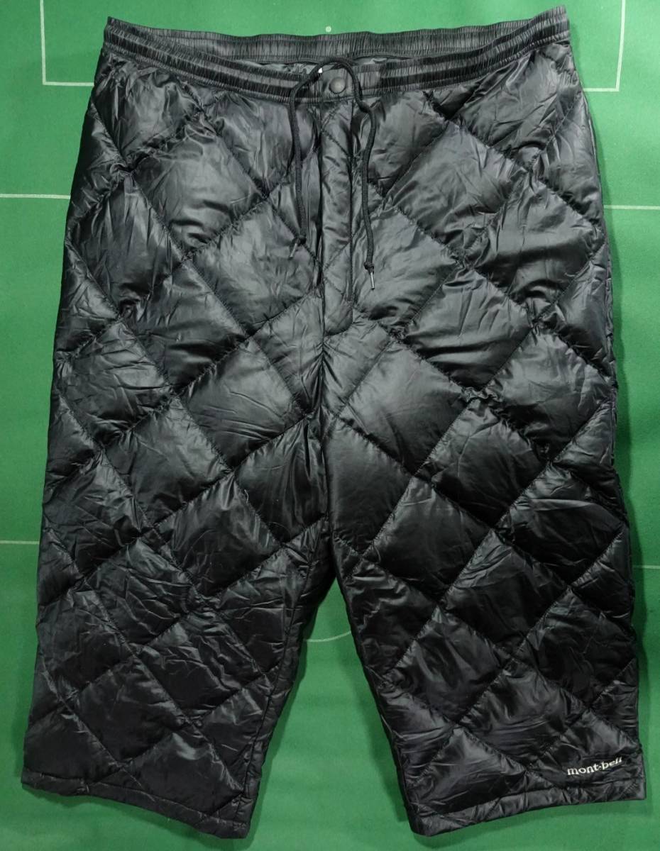 ▲モンベル 800FP EXダウン ひざ丈 ウルトラライト ダウン ニーパンツ ブラック ユニセックスM ほぼ未使用!!!▲