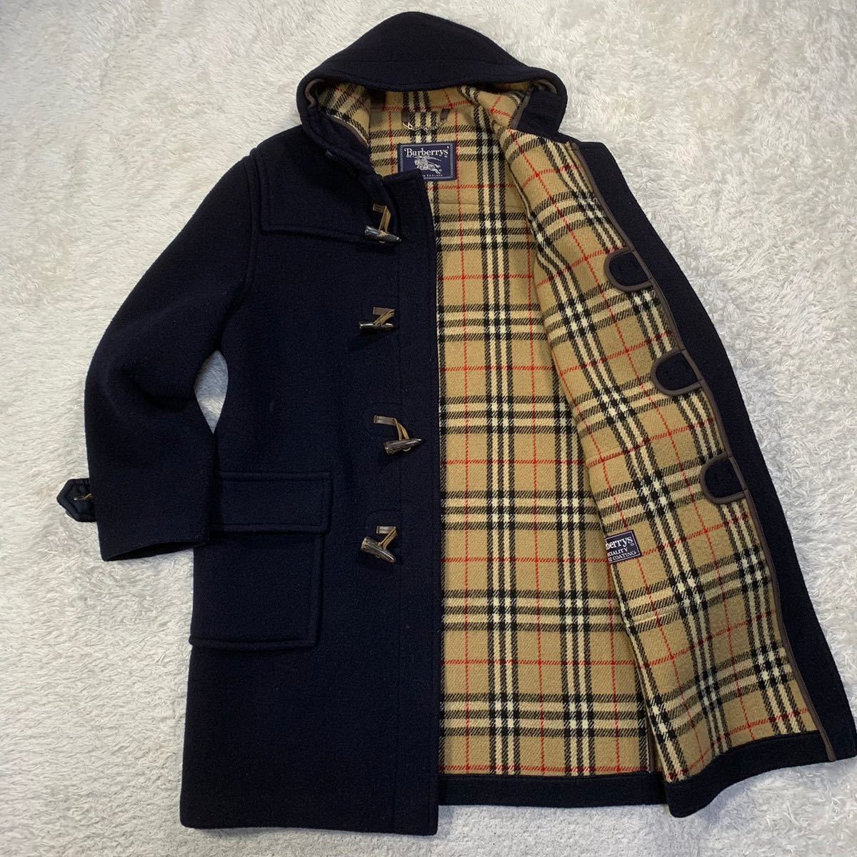 BURBERRYs バーバリー ロングコート/ ダッフル ブラック/ノバチェック