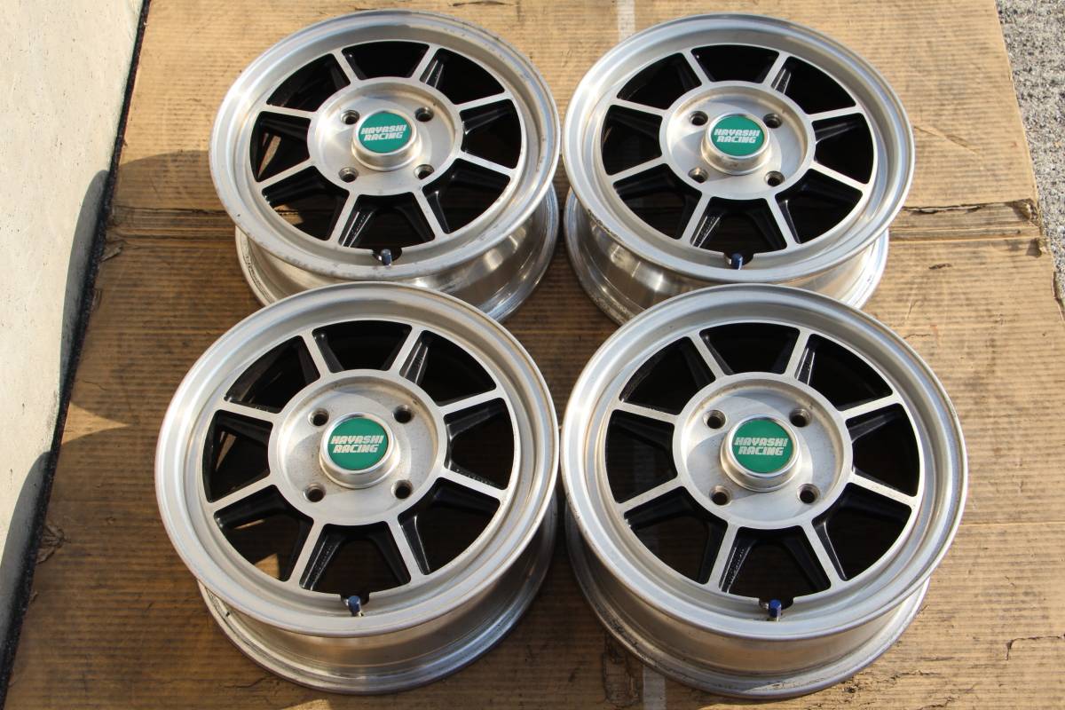 旧車 ハヤシレーシング ストリート ホイール 4H-110 13×6J+7 ハヤシ 