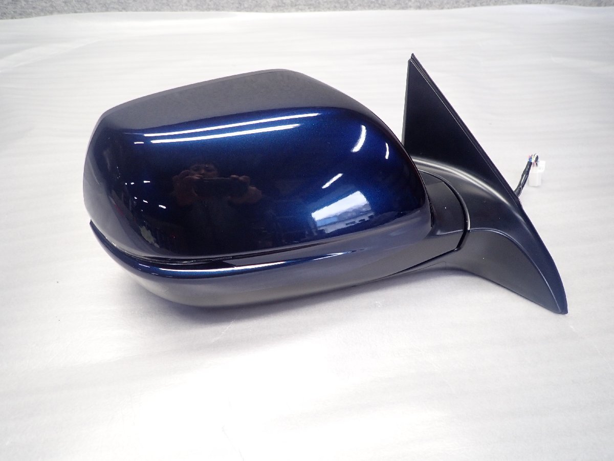 良品　ヴェゼル　RU2　純正　サイドミラー　ドアミラー　右側　運転席　8ピン　ヒーター付　B610M　ブルー　76208-T7A-J13　273090/P150