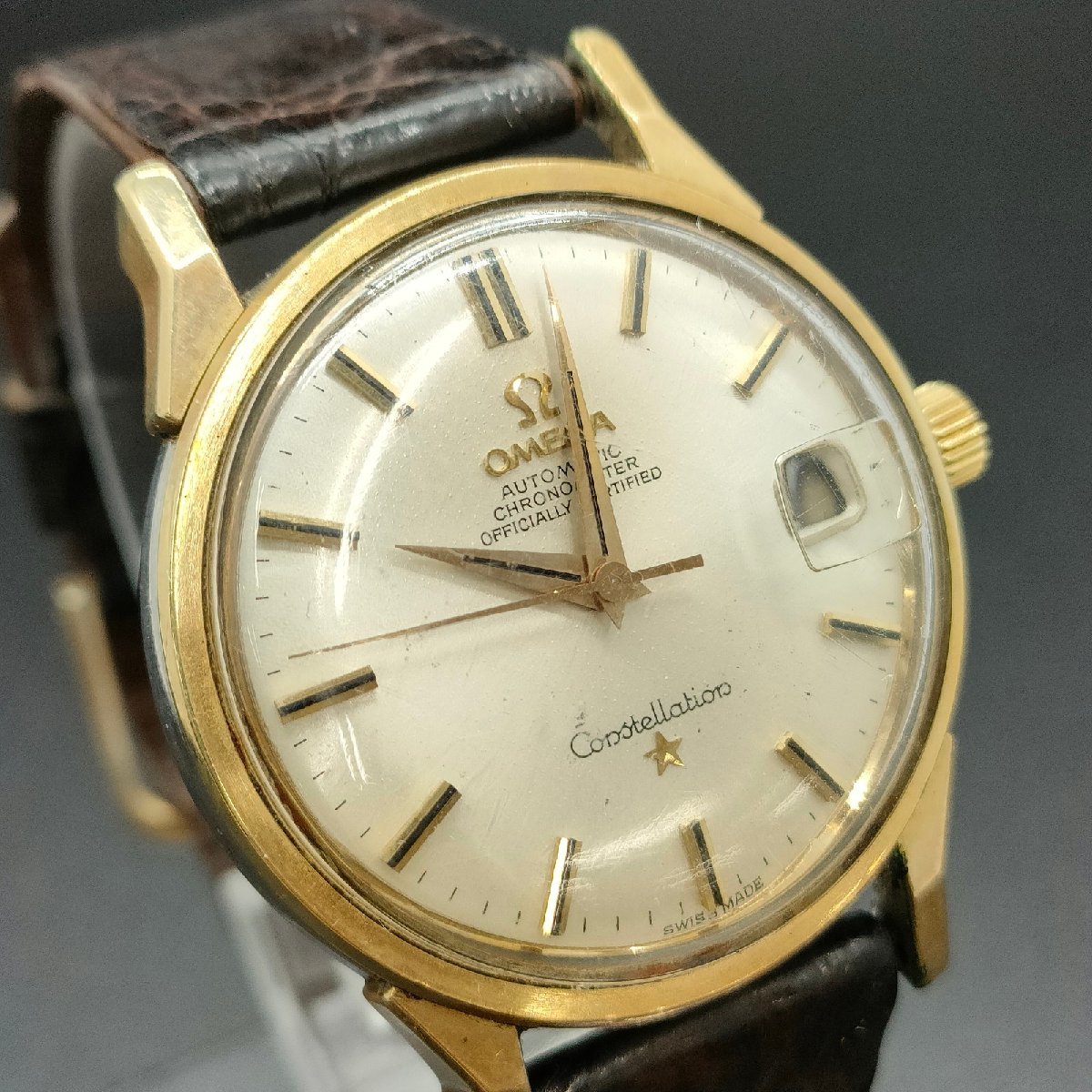 OMEGA オメガ DeVille デビル スクエア レディース クオーツ ゴールド
