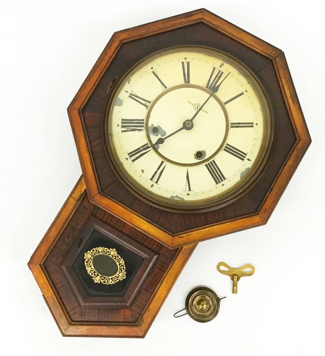 当時物 精工舎 八角柱時計 柱時計 掛時計 古時計 ボンボン時計