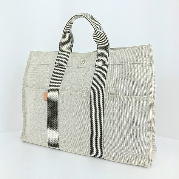 美品 HERMES/エルメス ニューフールトゥMM ハンドバッグ ホワイト 