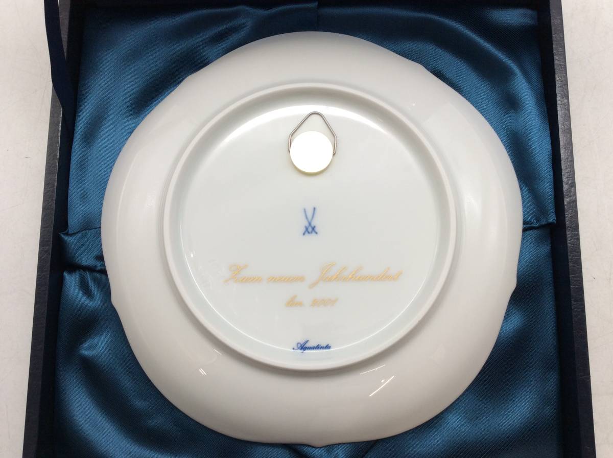 9779 マイセン イヤープレート 2001年 天使 飾り皿 食器 ホワイト