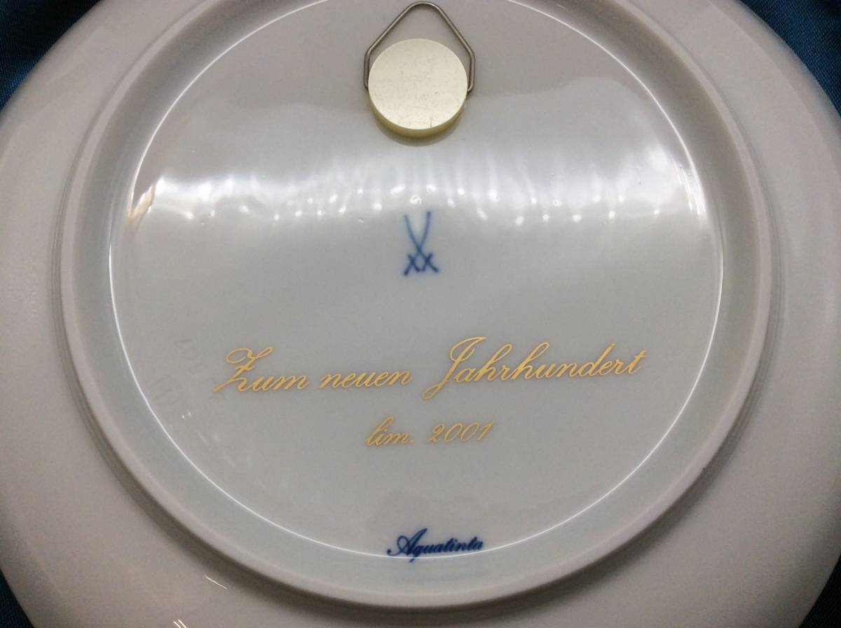 9779 マイセン イヤープレート 2001年 天使 飾り皿 食器 ホワイト