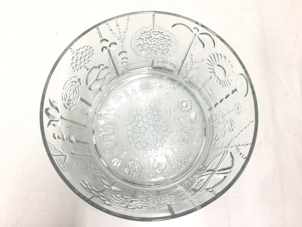 ヴィンテージ ヌータヤルヴィ フローラ ボウル 15cm クリア ガラス食器