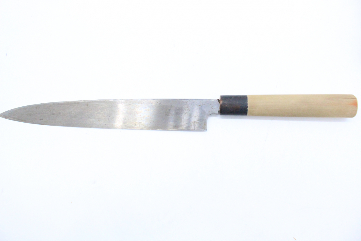 芳忠作 [煌] 本鍛錬⁄本霞研柳刃(刺身)包丁 330mm (旧名称：