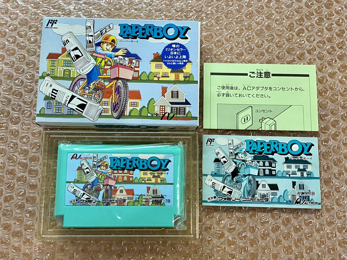 FC 美品　ペーパーボーイ　箱説付き　珍品　レア　ファミコン 