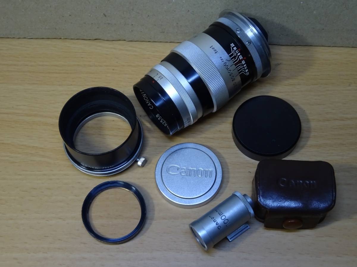 キヤノン100mm F3.5 Lマウント レンズ + 純正100mmファインダー