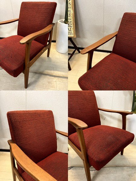 Ψ希少【 浜本工芸 / HAMAMOTO アームチェア 一人掛けソファ 応接 1P