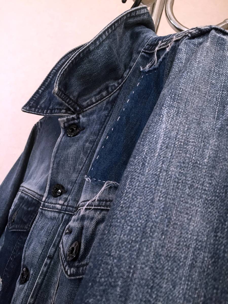 DIESEL ディーゼル Gジャン ワッペン パッチワーク グレー XS 