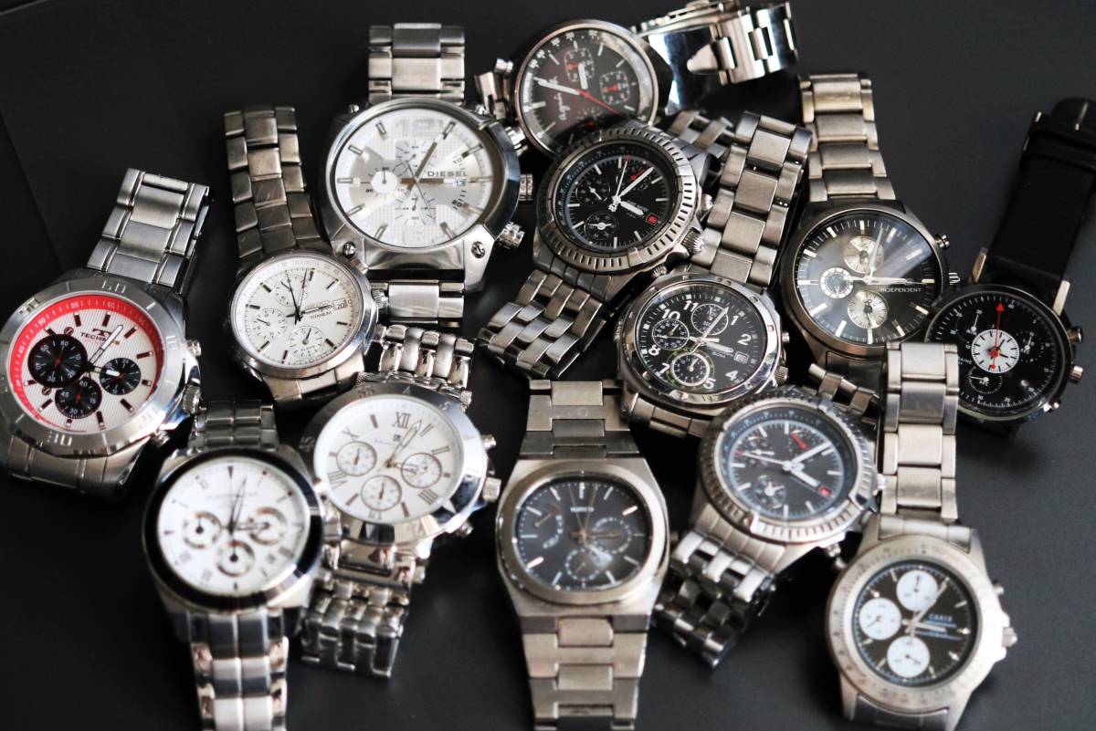 SEIKO DIESEL モンディーン その他 腕時計まとめ 超激得，格安 クロノ等 全稼働品【1円～】大量 13本 おまとめ