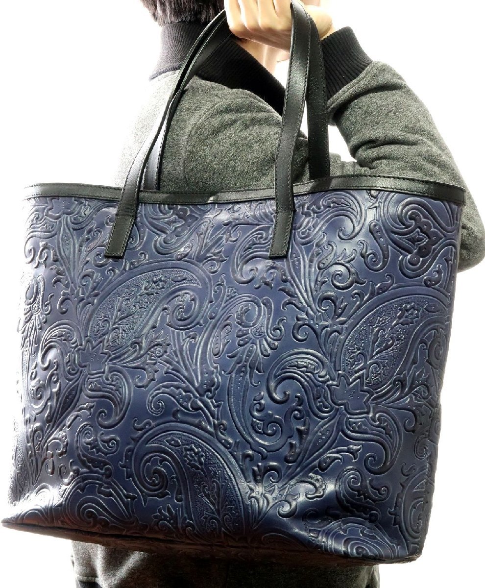 定価17万円超 新品 未使用 エトロ マルゴット レザー メンズ トート