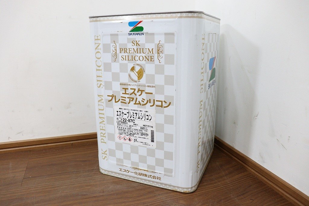 【埼玉発】新品◆S6257◆エスケー化研◆塗料◆エスケープレミアムシリコン◆15kg◆複層仕上塗料◆上塗材◆ニト22-87C