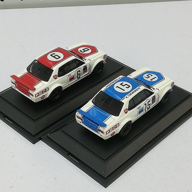 エブロ 1&frasl;43 スカイライン mV408a [難あり] エブロ 1/43 日産 スカイラインGT-R KPGC10 レーシング #6 #15 #16 | ミニカー V