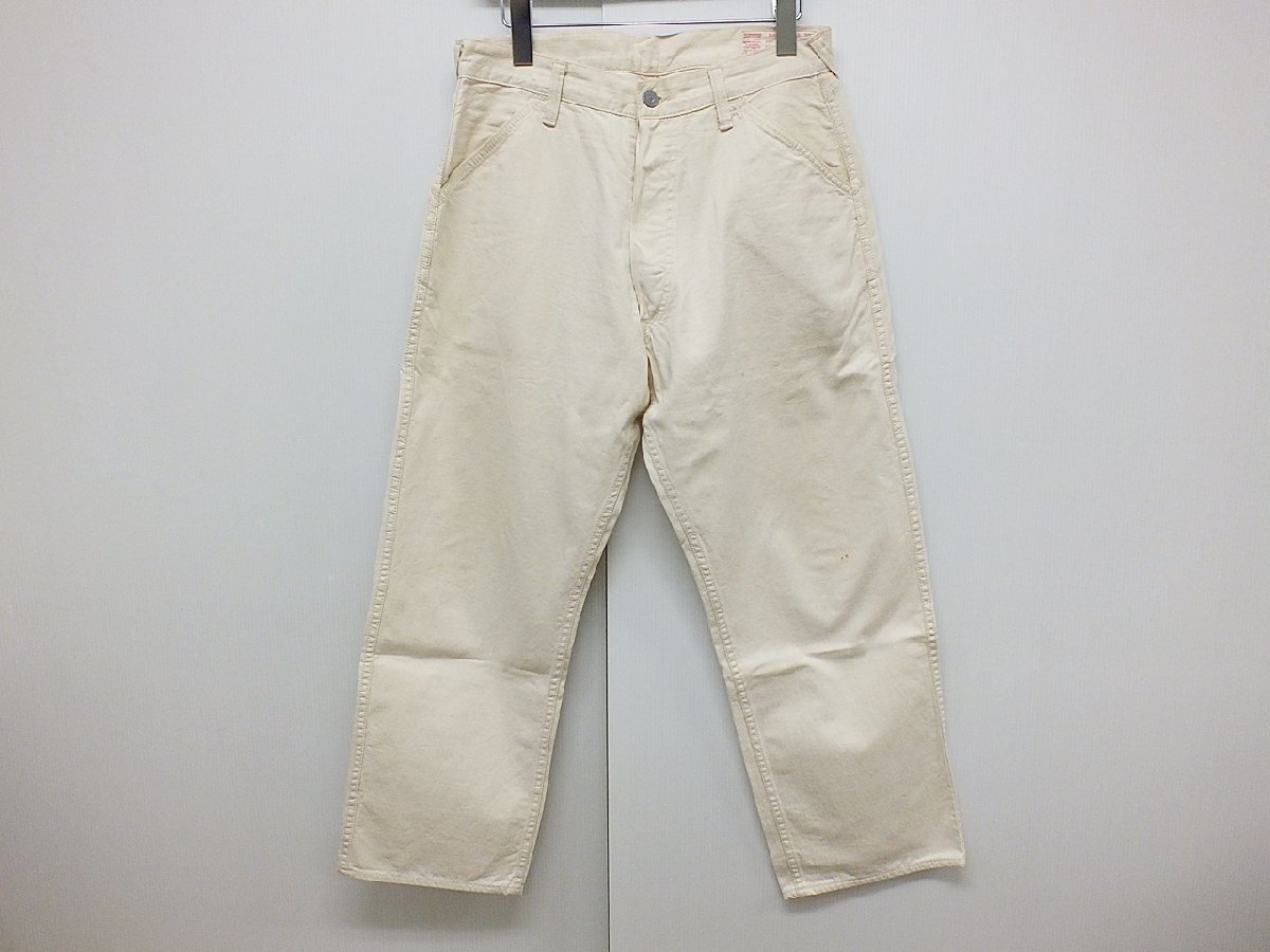[12B-51-222-1] EVIS エヴィス YAMANE ヤマネ コットンパンツ ボトムス アイボリー系 日本製 サイズ:W34