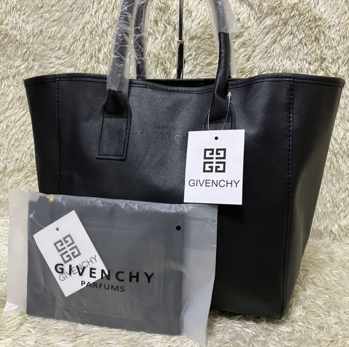 GIVENCHY ジバンシー ノベルティ トートバッグ ブラック ビジネス 通勤 黒 ハンドバッグ