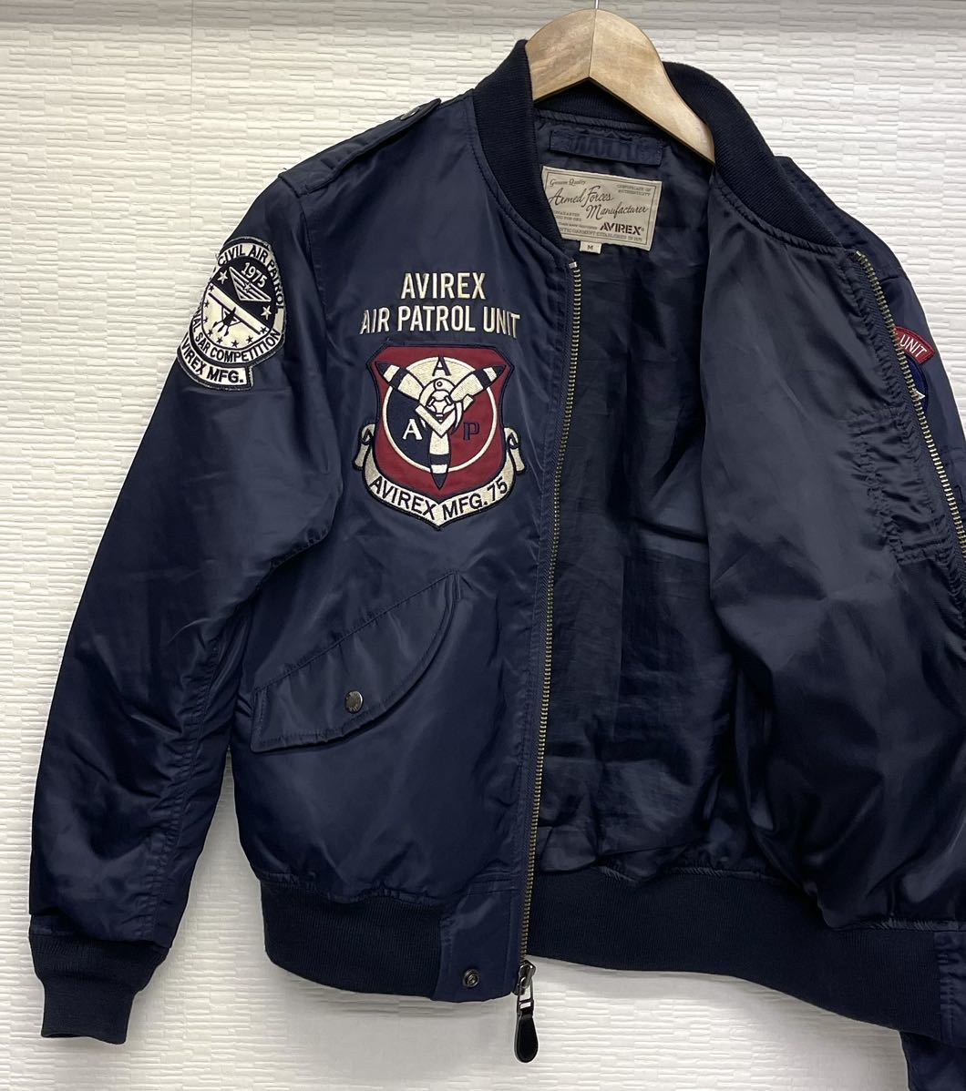 AVIREX AIR PATROL UNIT ジャケット Mサイズ　美品 楽天市場】AVIREX アヴィレックス ジャケット サイズ:M 民間航空